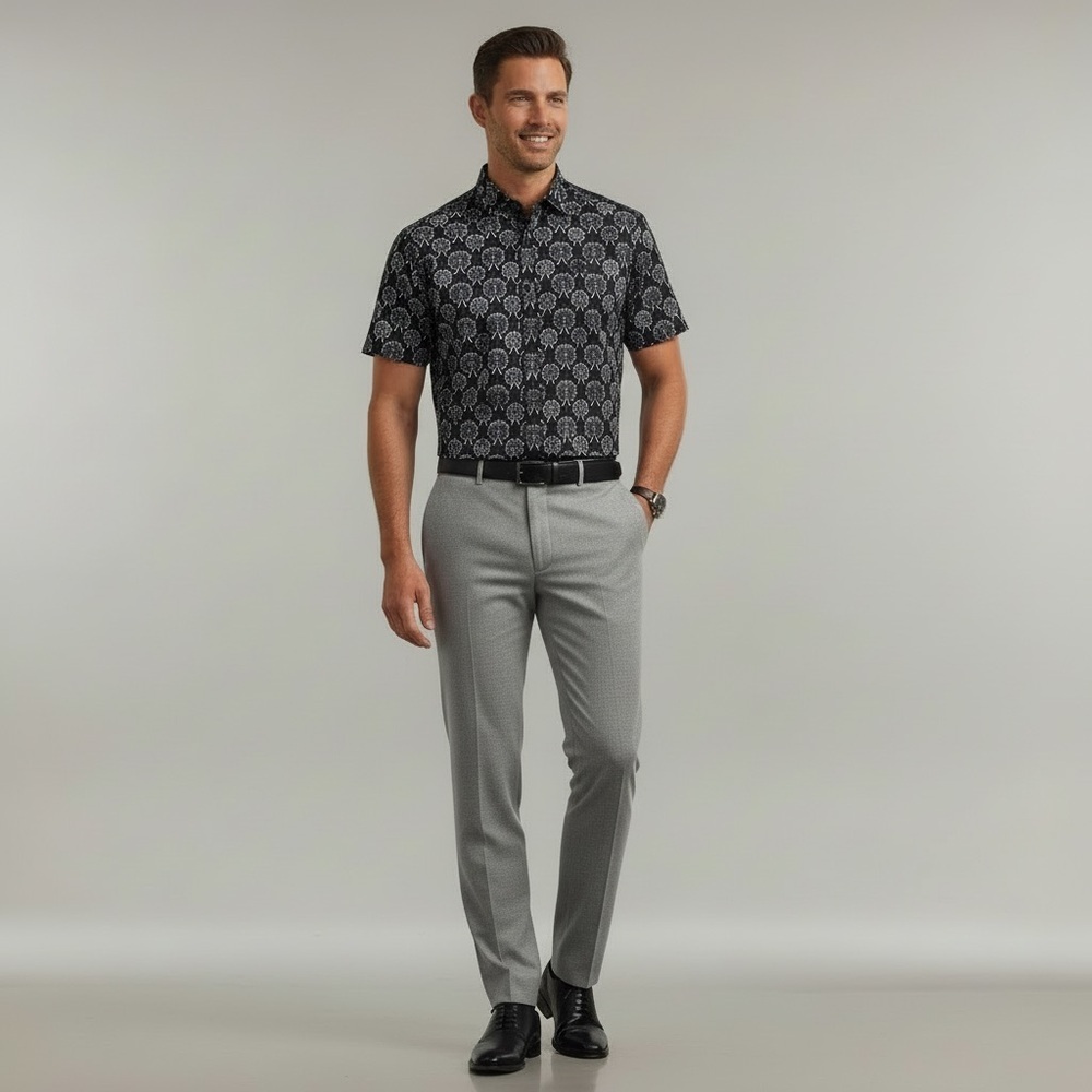 Original Penguin Heritage Slim Fit Shirt XL – Ferris Wheel Print Short Sleeve